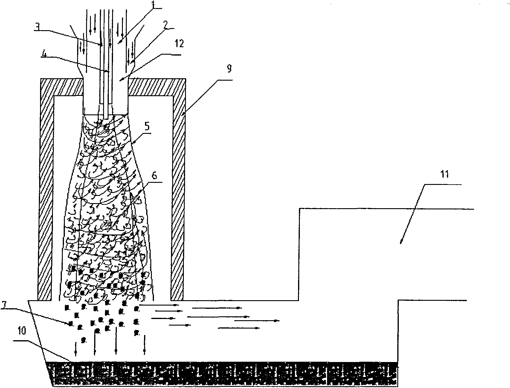 Process and device for smelting copper by pulsation vortex method