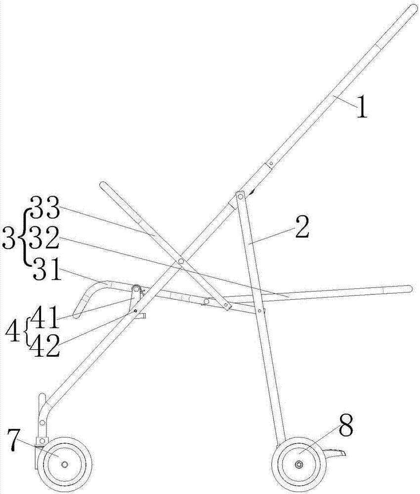 Simple baby stroller frame