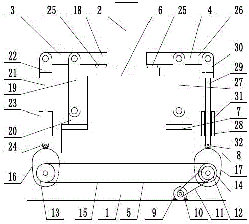 Synchronous compressing device of inverted T-shaped workpiece