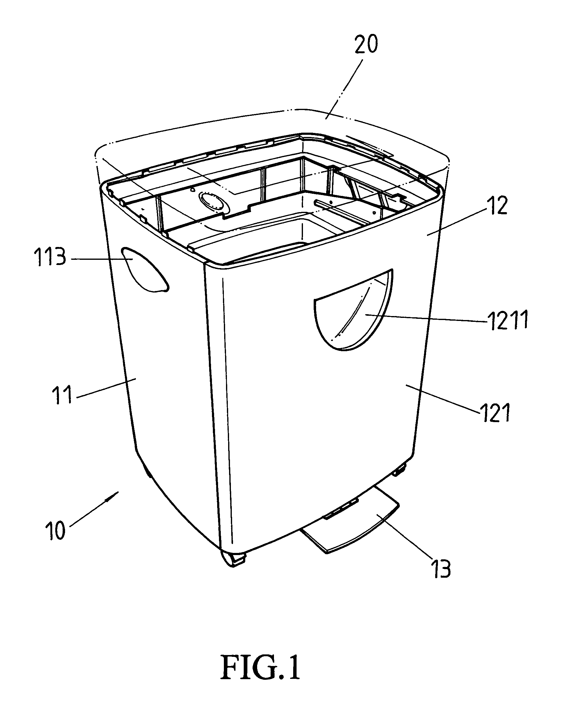 Foot-driven device for displacing a paper shredder bin