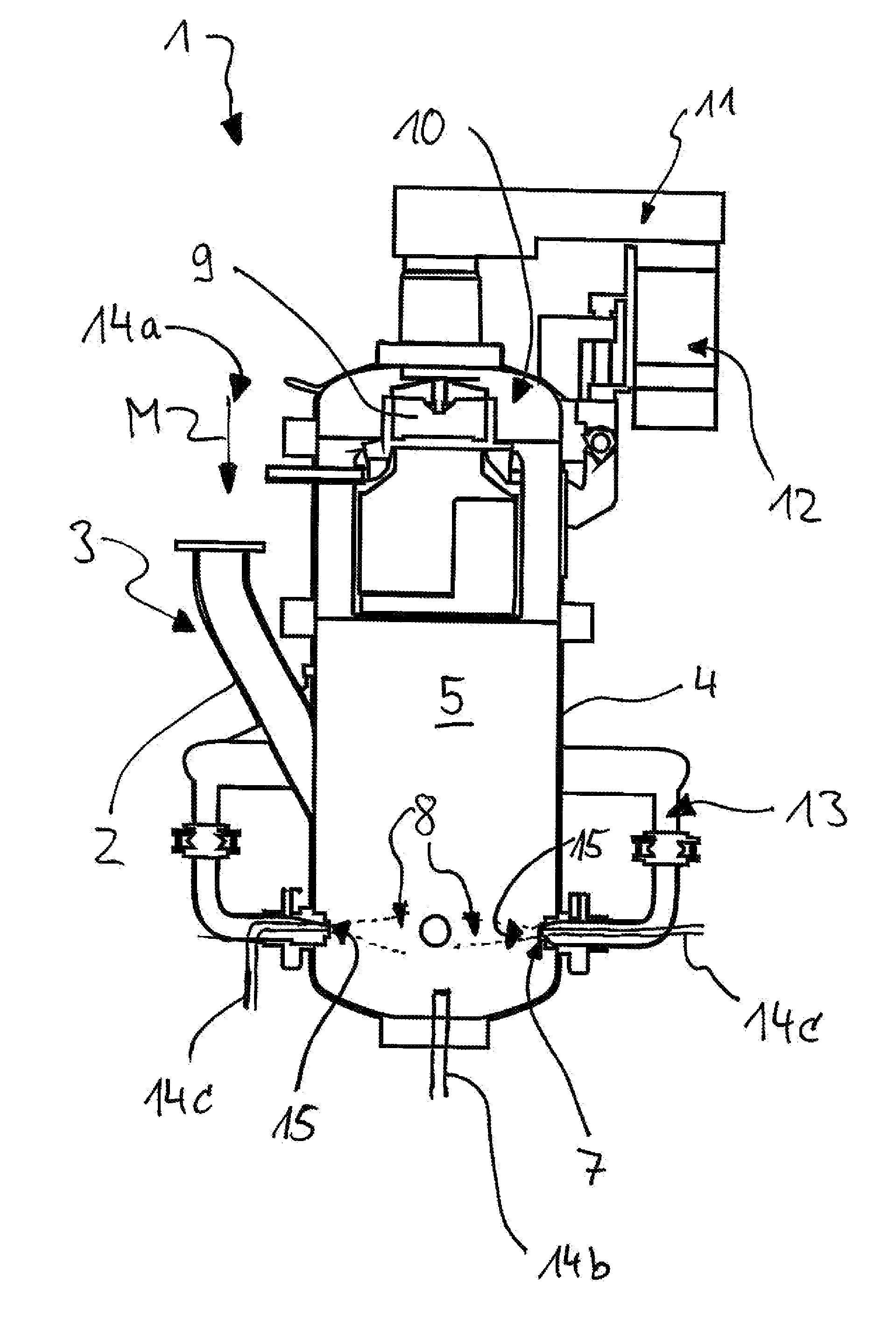 Jet mill and method for operation of a jet mill