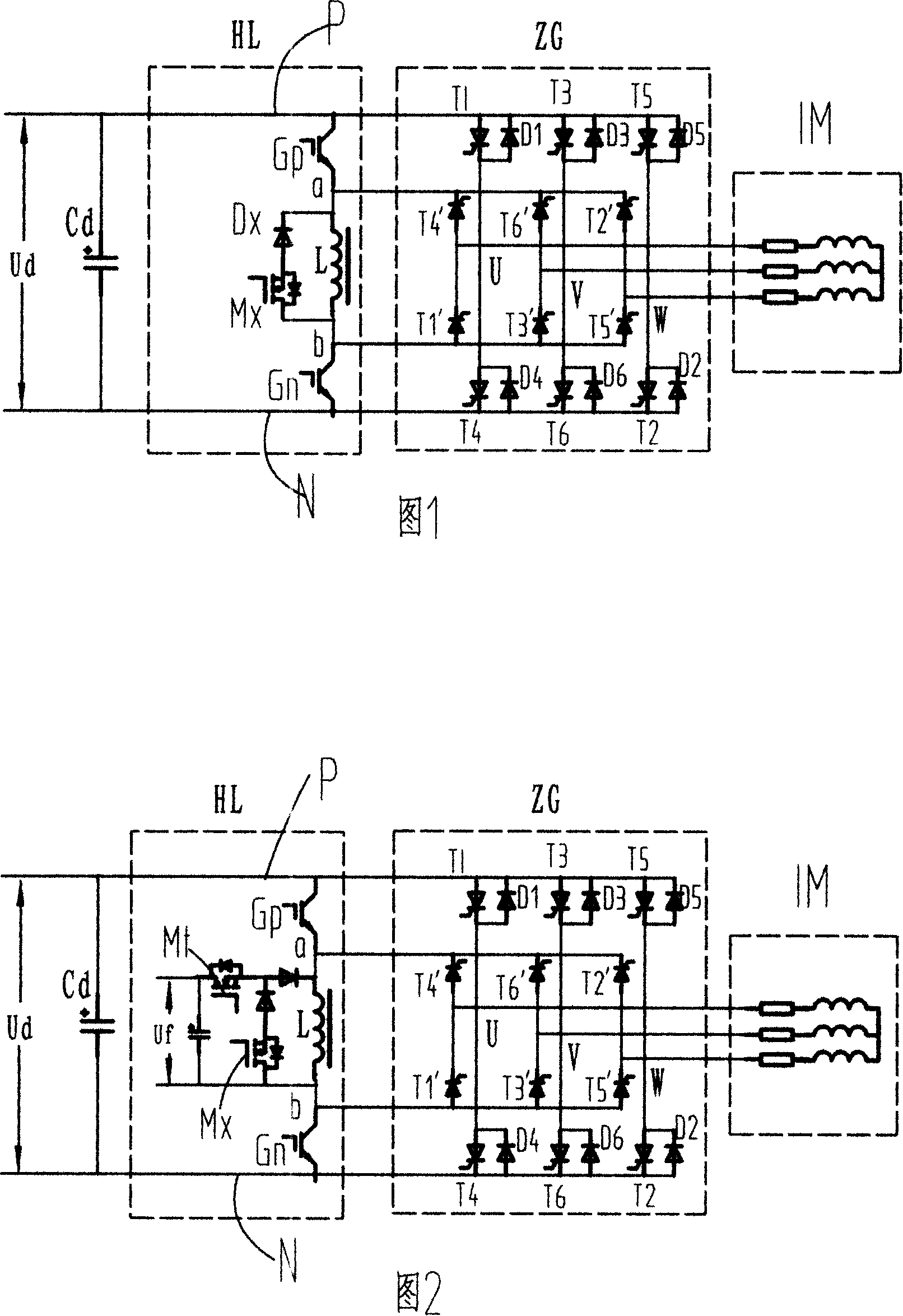 Inductive energy storage commutation cutoff thyristor method and power converter