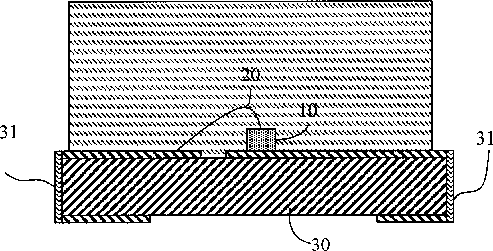 Package structure of surface adhesive light -emitting diode and its producing method