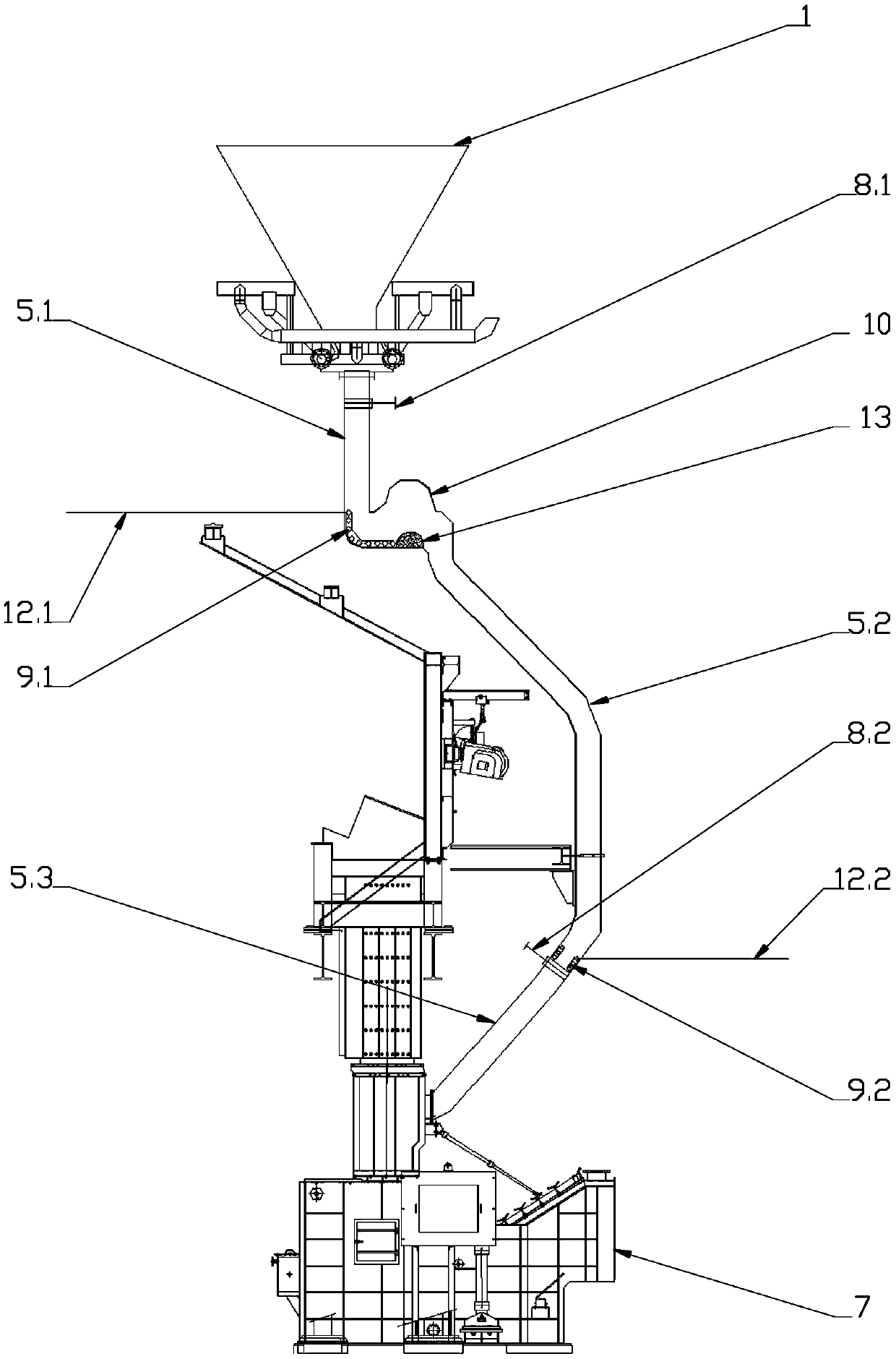 Fly ash conveying system for garbage incinerator