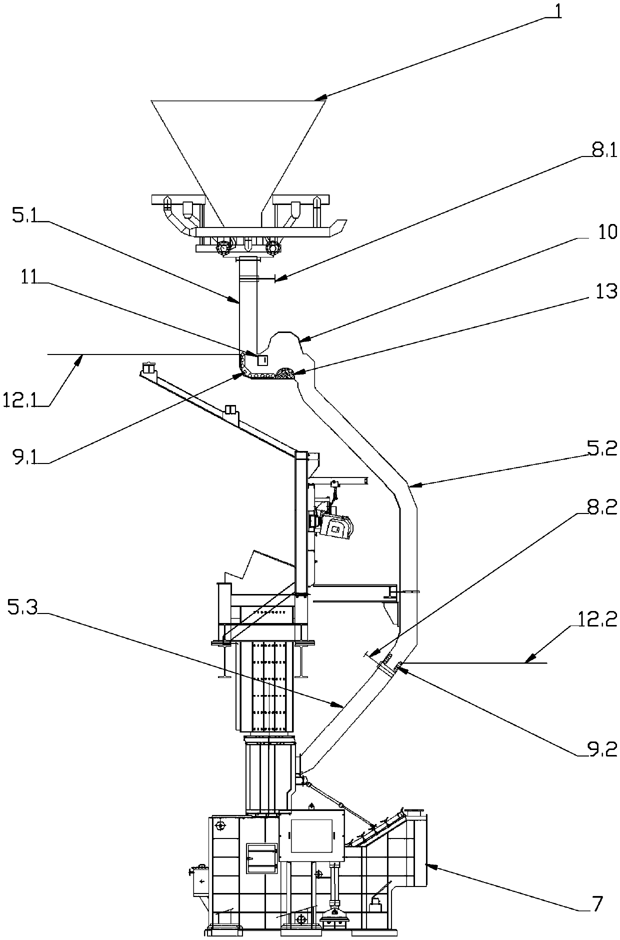 Fly ash conveying system for garbage incinerator