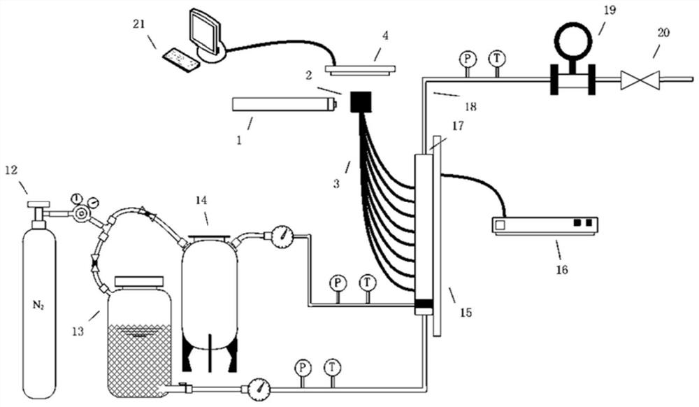 A two-phase flow state testing device for a plate-fin heat exchanger and its reconstruction method