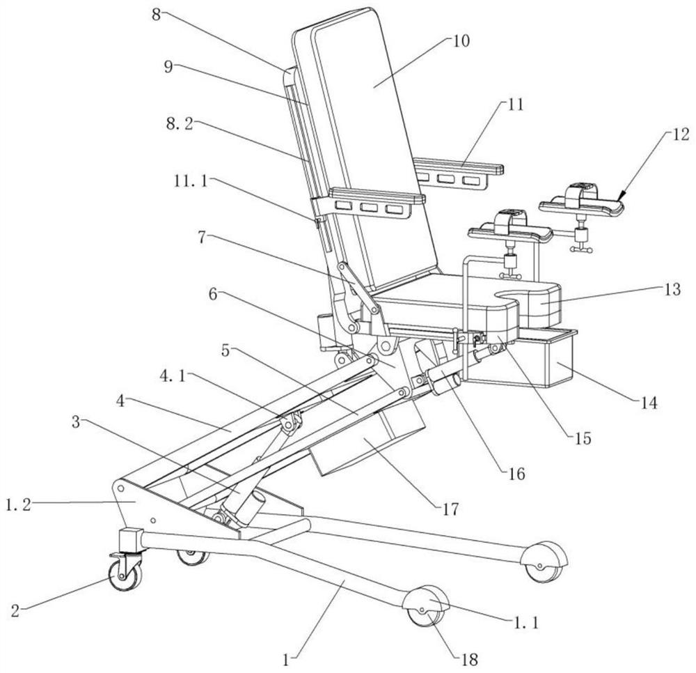 Lithotomy position operating bed