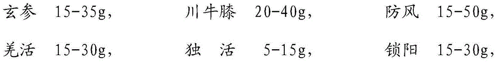 Externally-applied traditional Chinese medicine composition for treating rheumatism and administration mode thereof