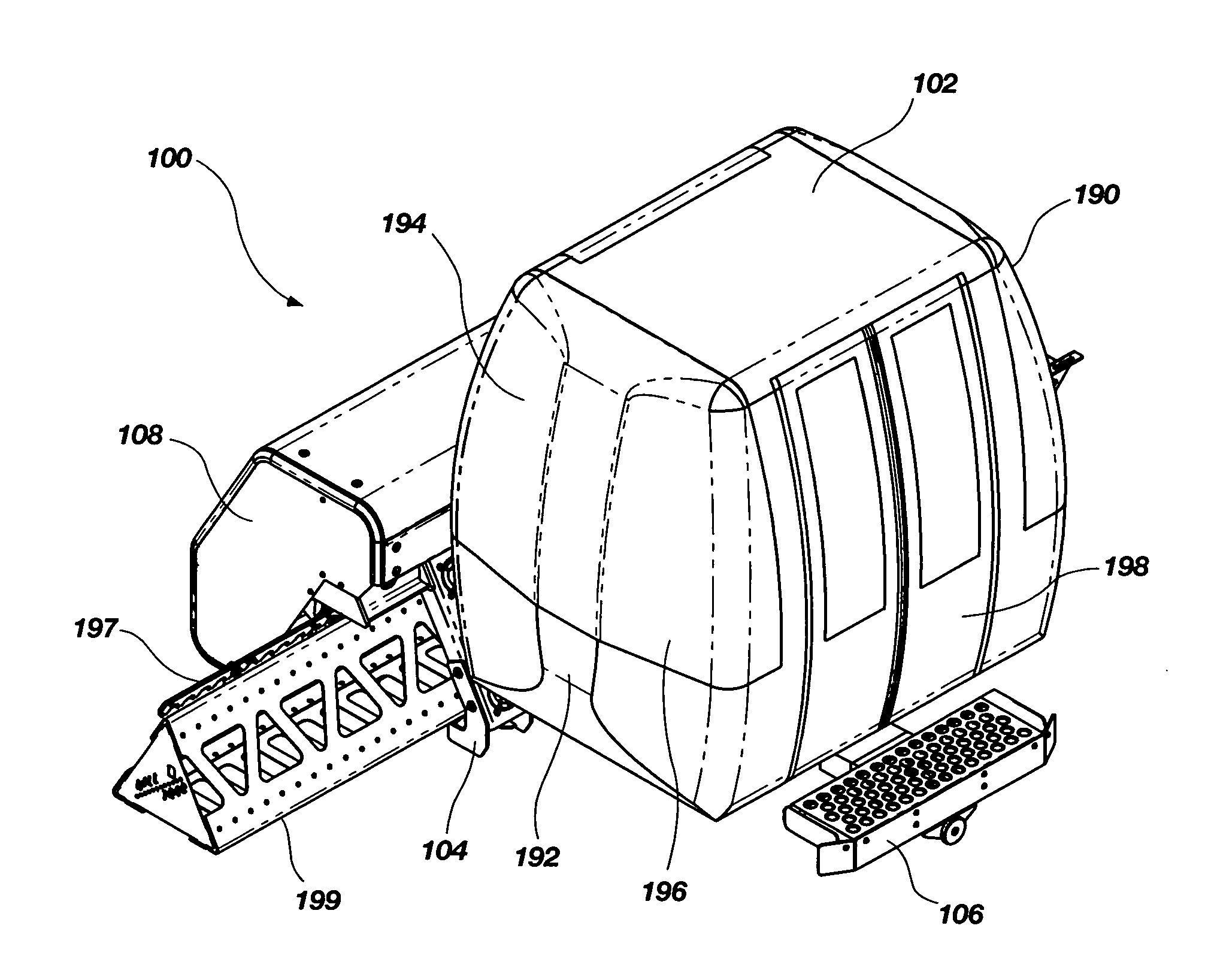 Carriage traction vehicle