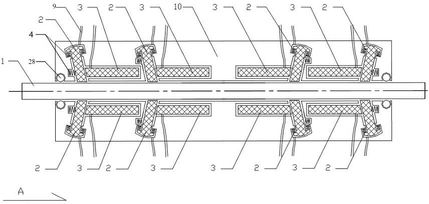 Displacement amplification ultrasonic linear motor and working method thereof