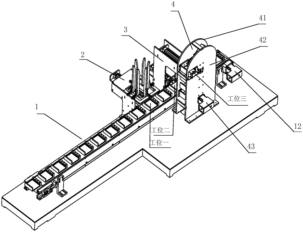 Double-layer stacking device for packaging bag arranging production line of multi-column packaging machine