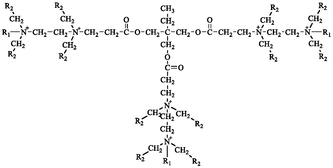 Star-shaped polycation-based surfactant as well as preparation method and application thereof