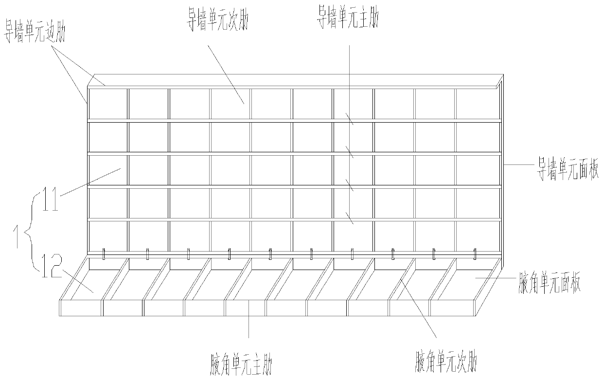 Underground finite space fertilizer-tank-free structure side wall large steel formwork system and construction method