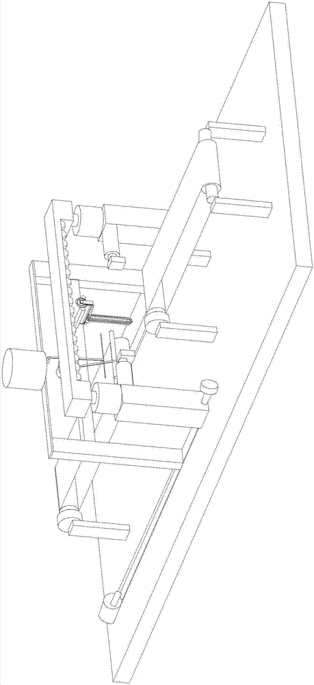 Cutting and adhesive spraying integrated machine