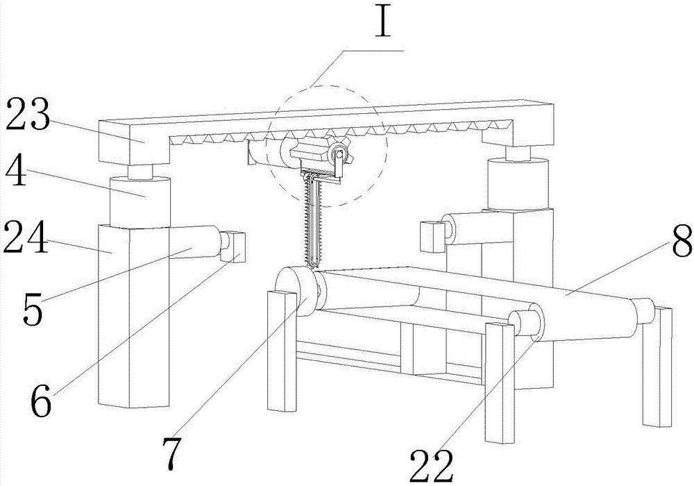 Cutting and adhesive spraying integrated machine