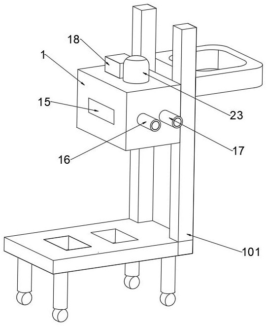 Automatic control trolley capable of self-cooling for live-line gas supplementation of SF6 (sulfur hexafluoride) equipment