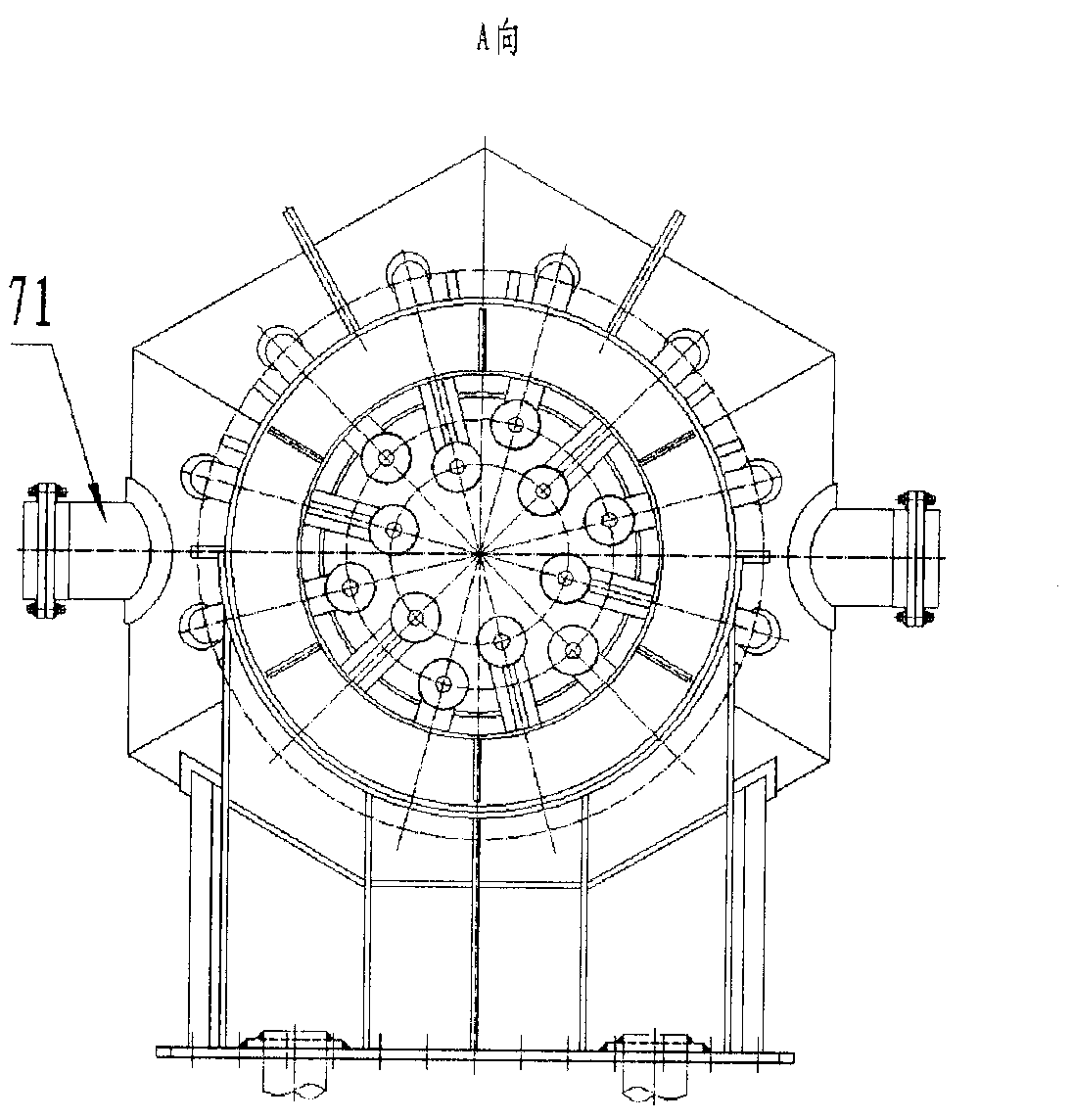 Three-level multi-spray-pipe central ejector