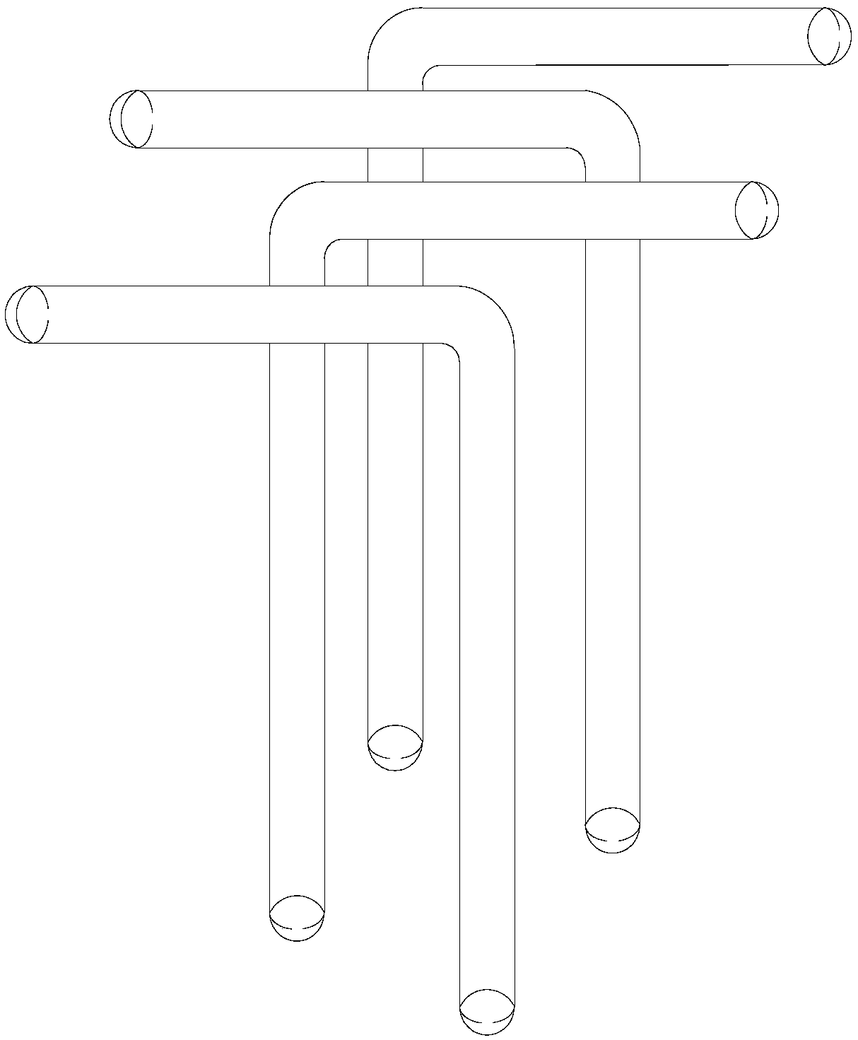 Multi-stage heat tube enhanced heat exchange ship exhaust gas waste heat temperature-difference power generation device and method