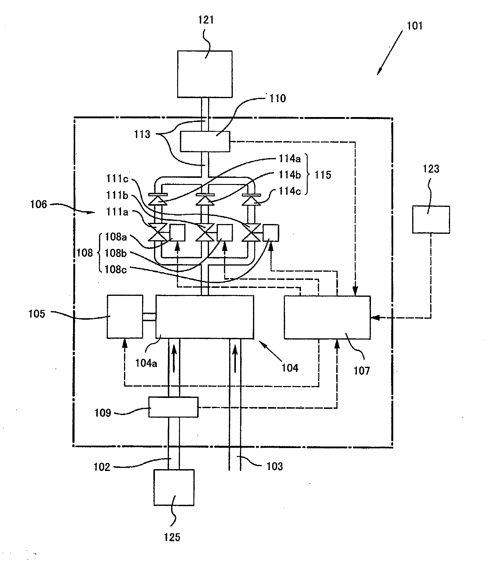 Water-and-hot-water mixing device