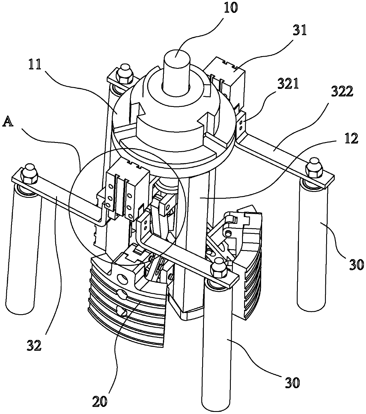 Coil delivery device for heat shrink wrapping machine