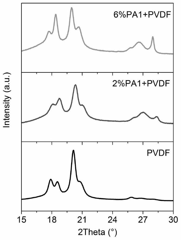 Nylon 1/polyvinylidene fluoride composite dielectric film and preparation method thereof