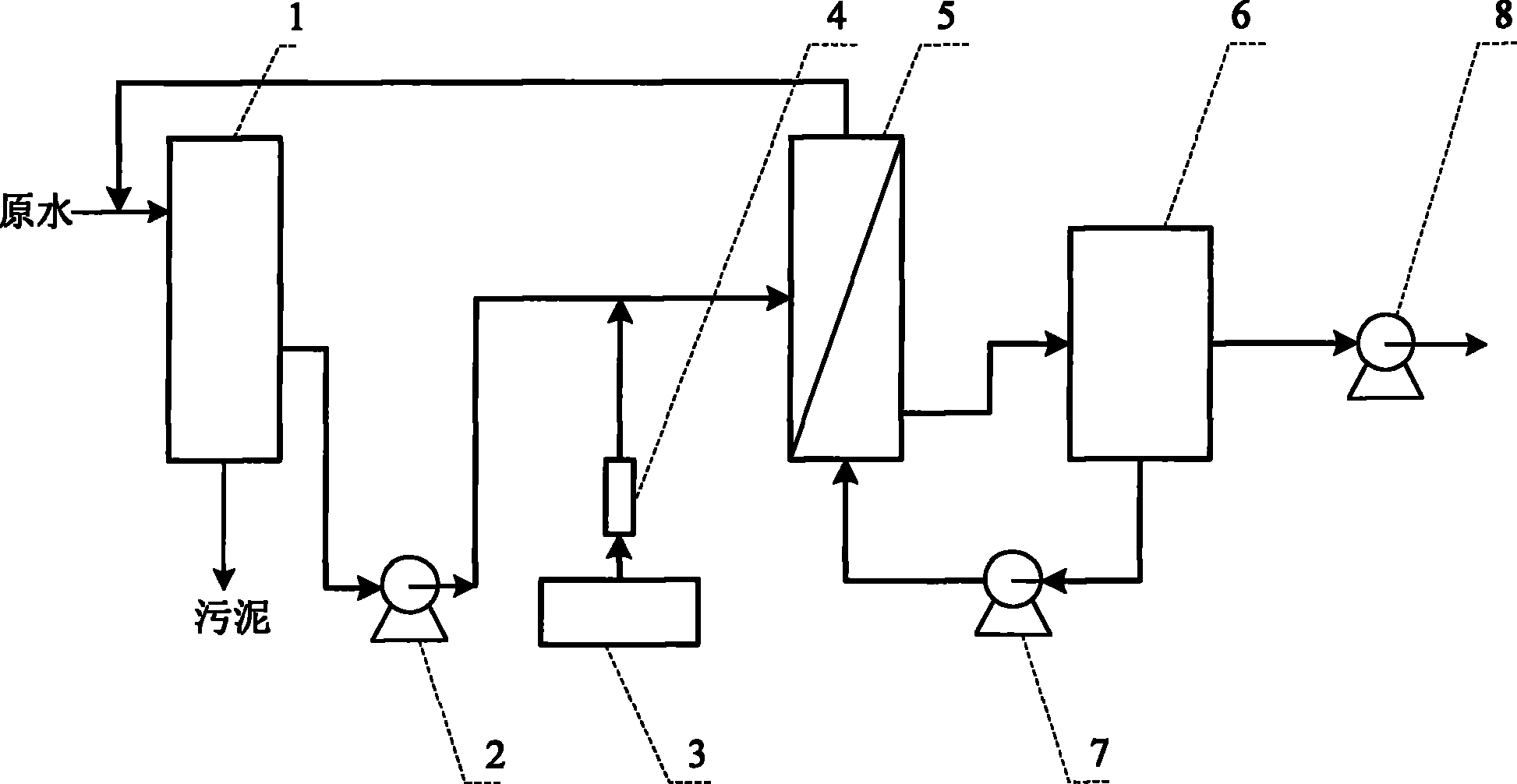 Membrane bioreactor and use thereof in wastewater treatment