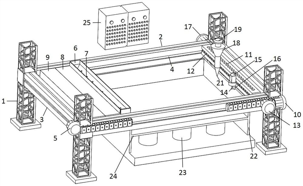 Powder bonding 3D printing equipment and method for preparing complex geologic model