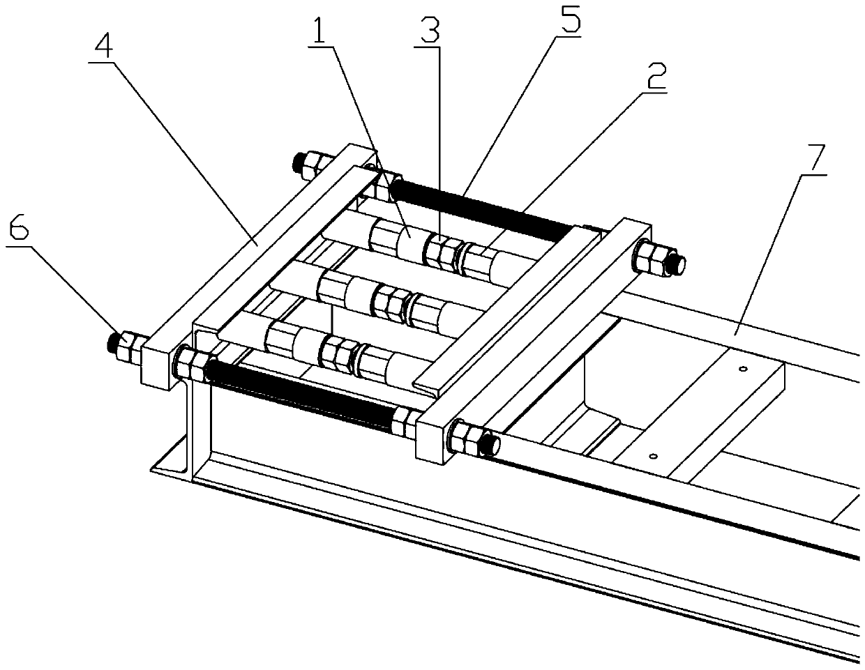 Rotating equipment foundation natural frequency adjusting device and adjusting method thereof