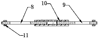 Walking type set-shaped steel framework and installation method for T-beam framework.