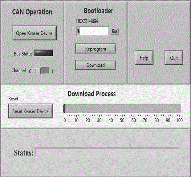 ECU online program upgrading system and method based on CAN bus