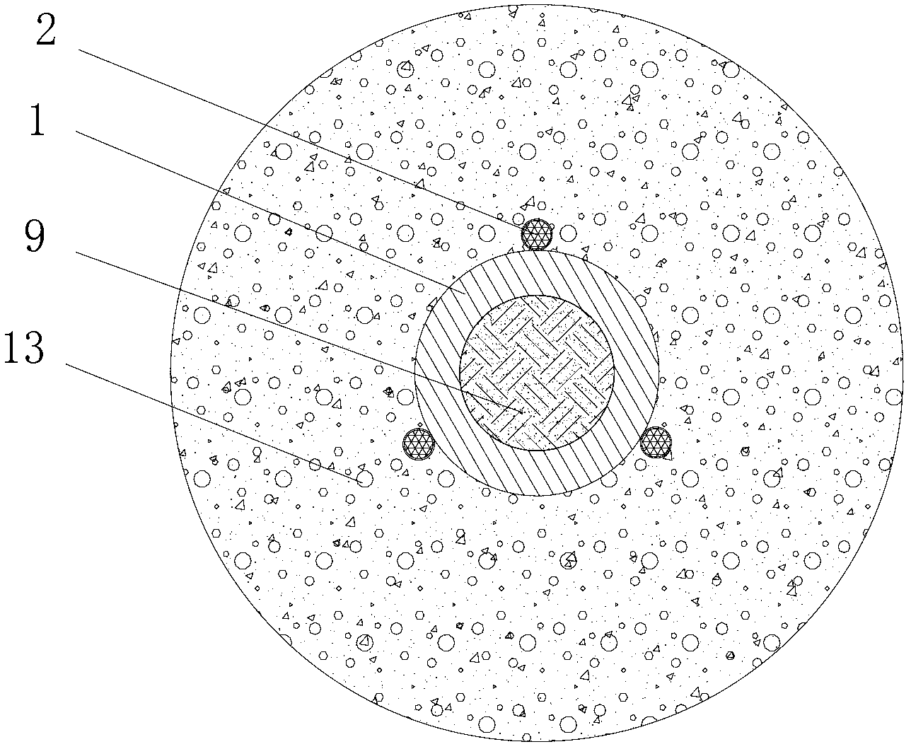 Implanted and grouted compound pile and construction method