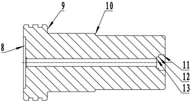 Bottom oil way mechanism of cylinder body of hinge beam of six-face top hydraulic machine