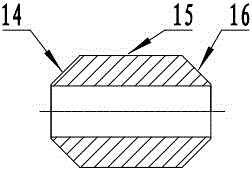 Bottom oil way mechanism of cylinder body of hinge beam of six-face top hydraulic machine