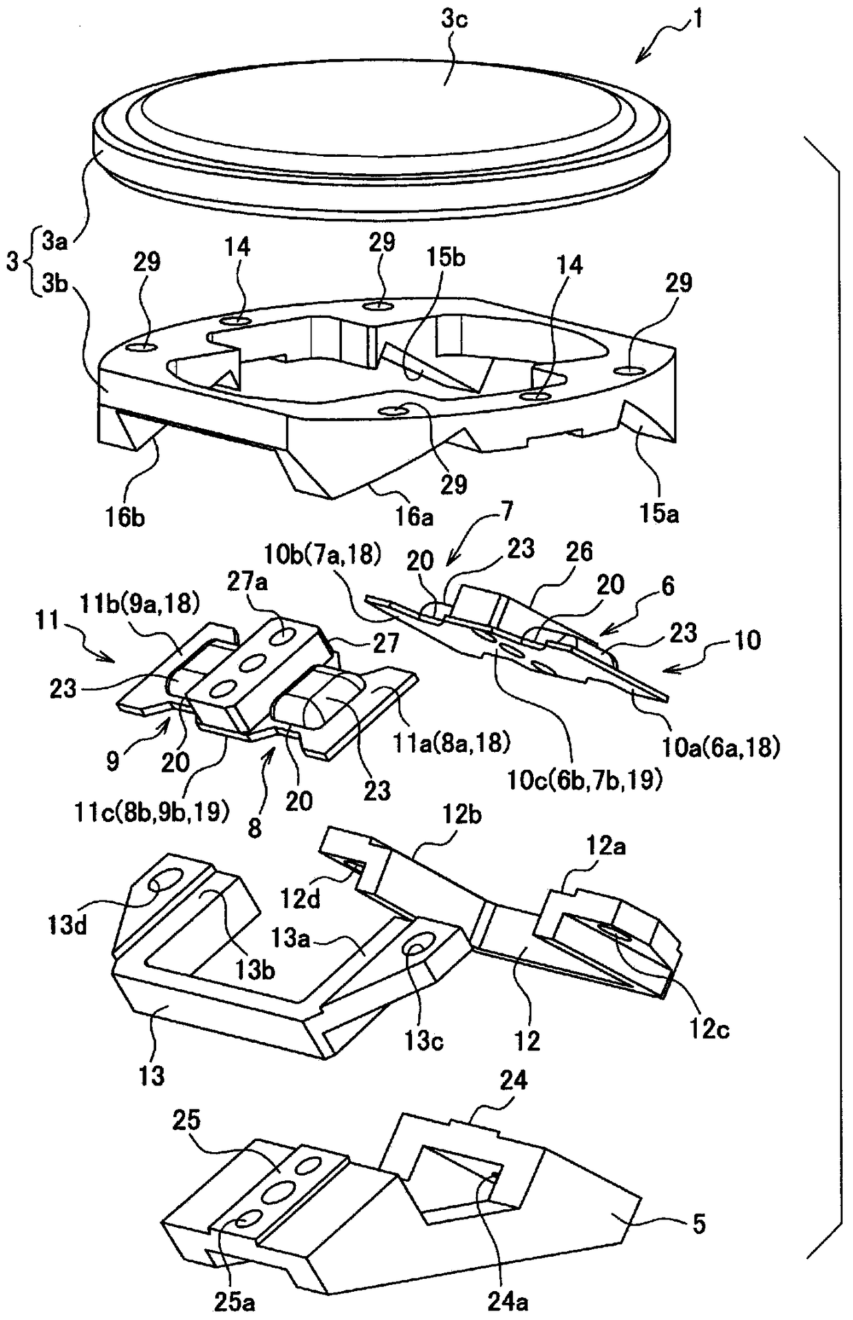 Operation position detection device