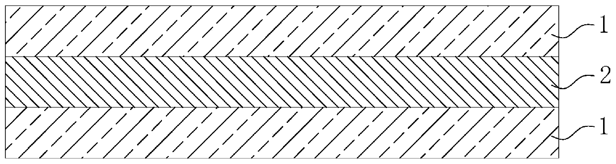 Purple biaxial-stretching polyester film and preparation method thereof