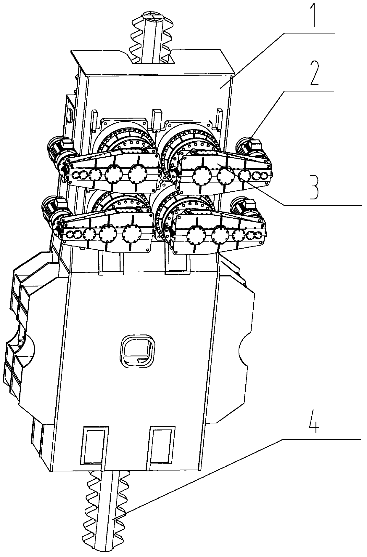 Speed reducer structure of lifting type platform lifting system