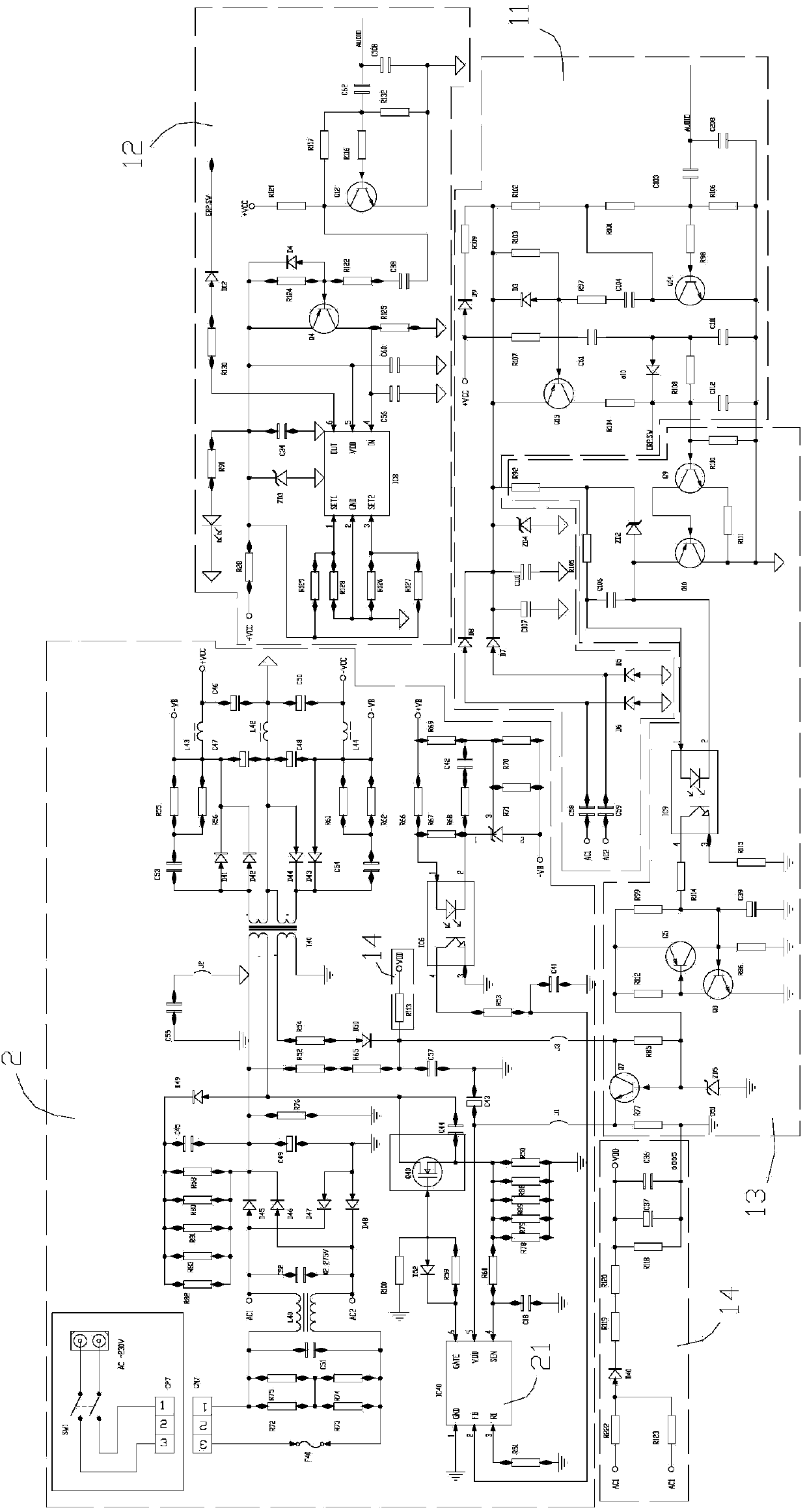 Switching power energy efficiency control circuit