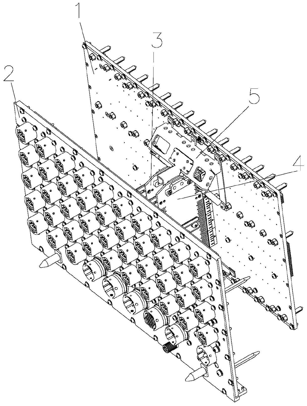 Case hard connection structure based on VPX rear IO board