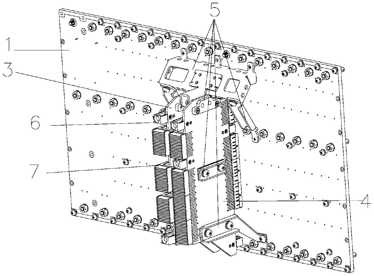 Case hard connection structure based on VPX rear IO board