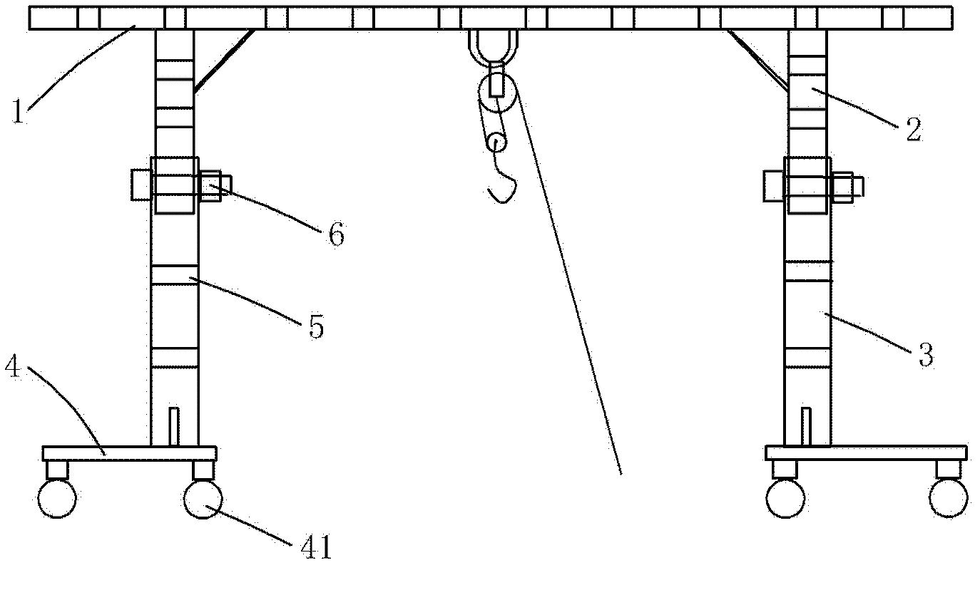 Movable and adjustable multi-functional hoisting frame