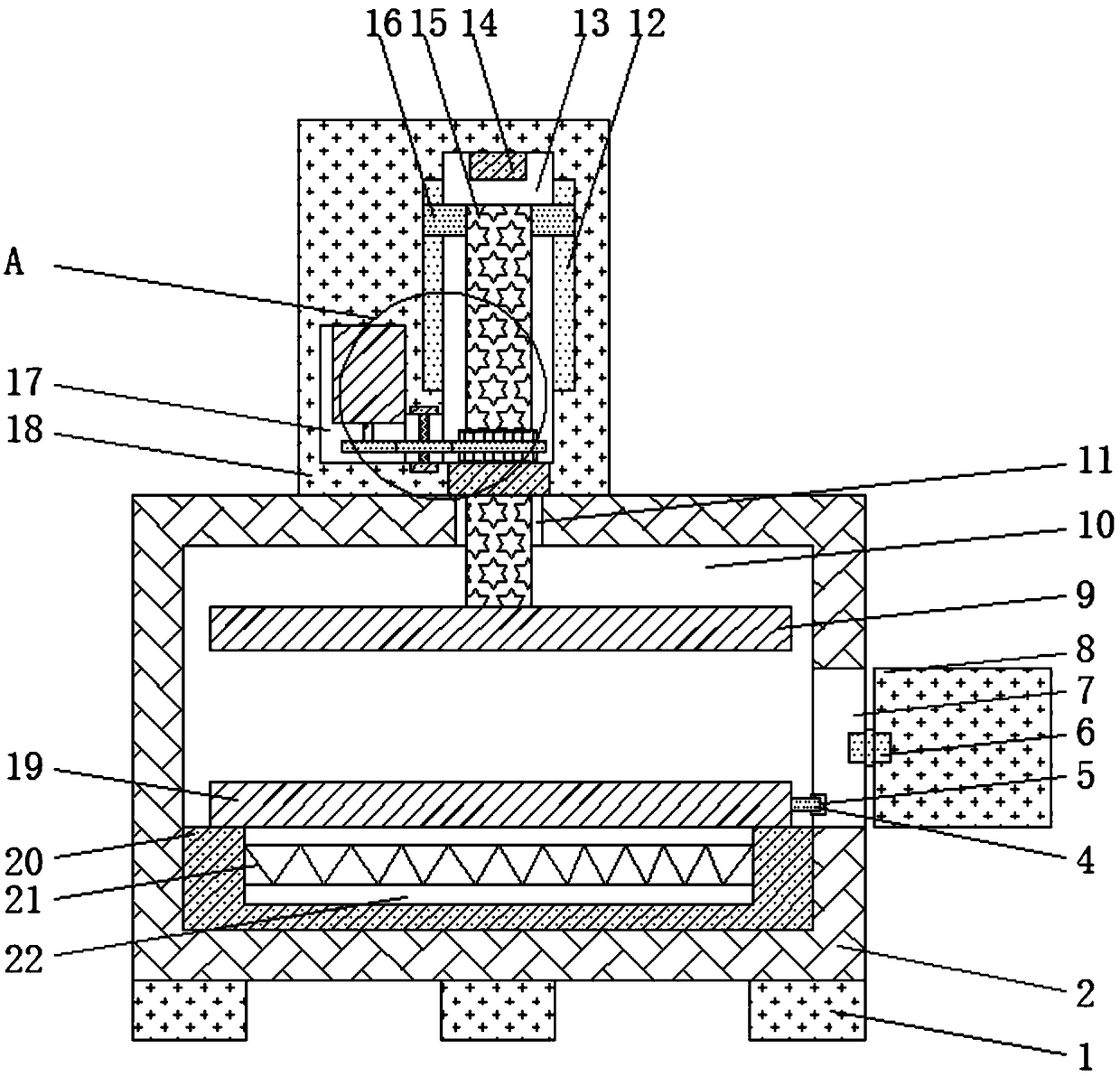 Plastic fastener hot-pressing device for textile silk thread bundle head