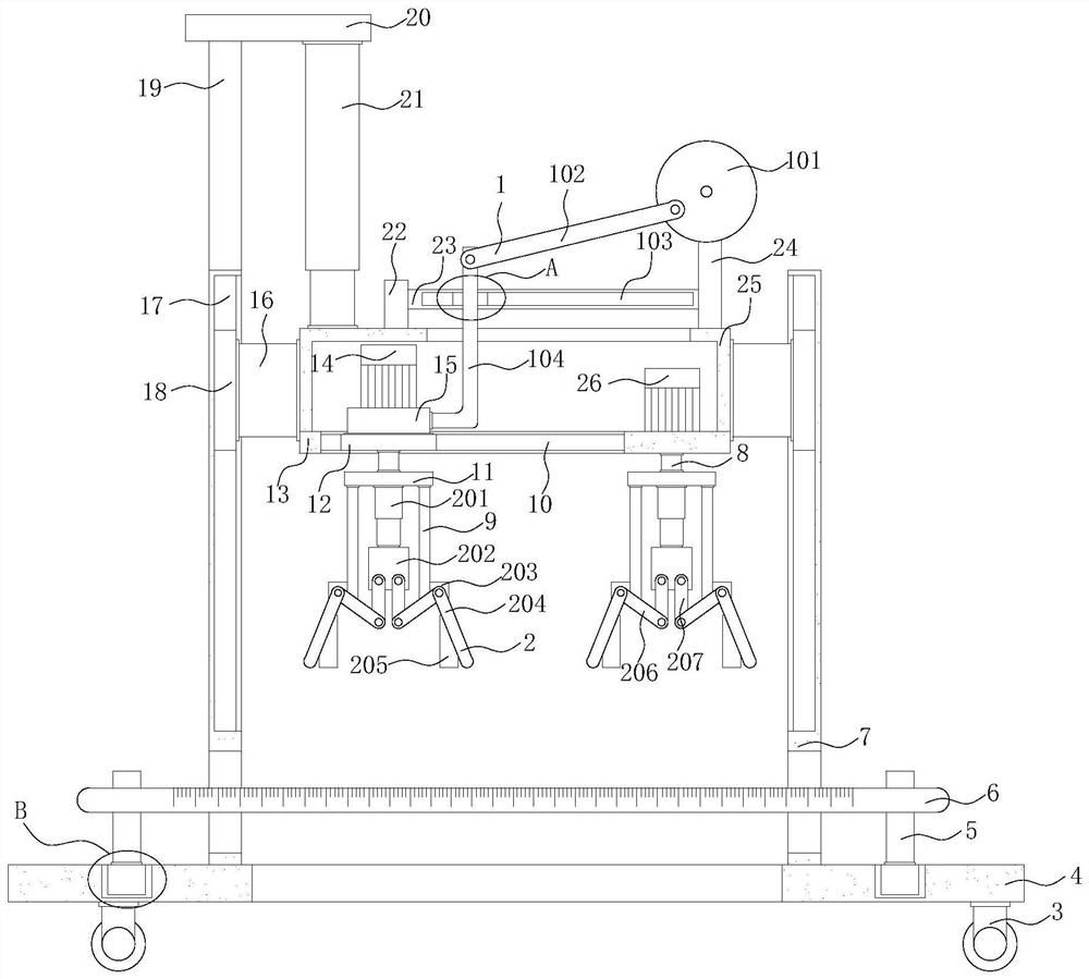 Precise steel pipe quick diameter measuring device for auto spare parts