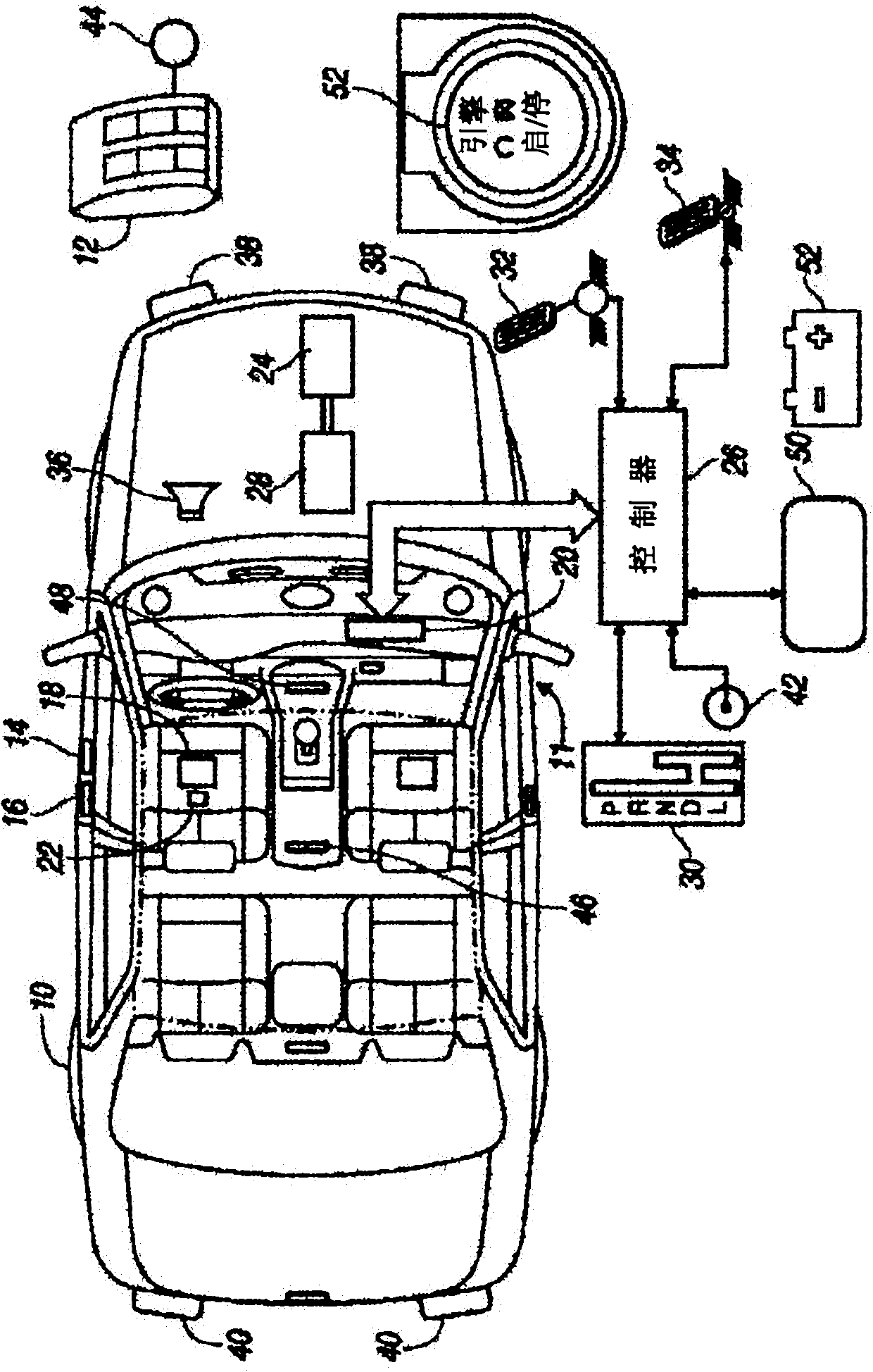 Control of a vehicle having a passive entry-passive start function