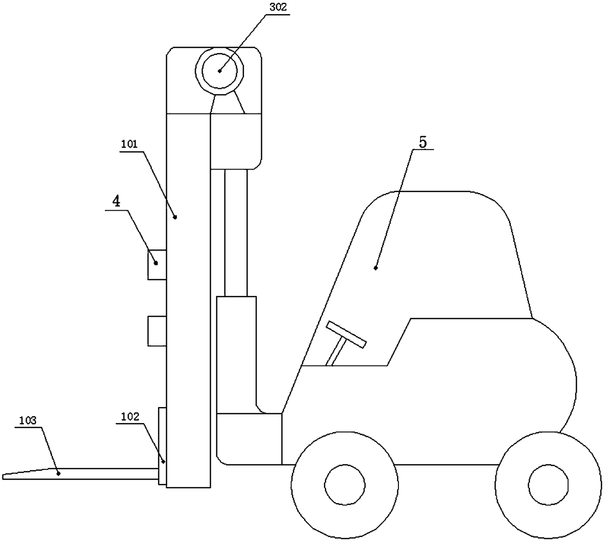 Goods multidirectional fall-prevention device for forklift