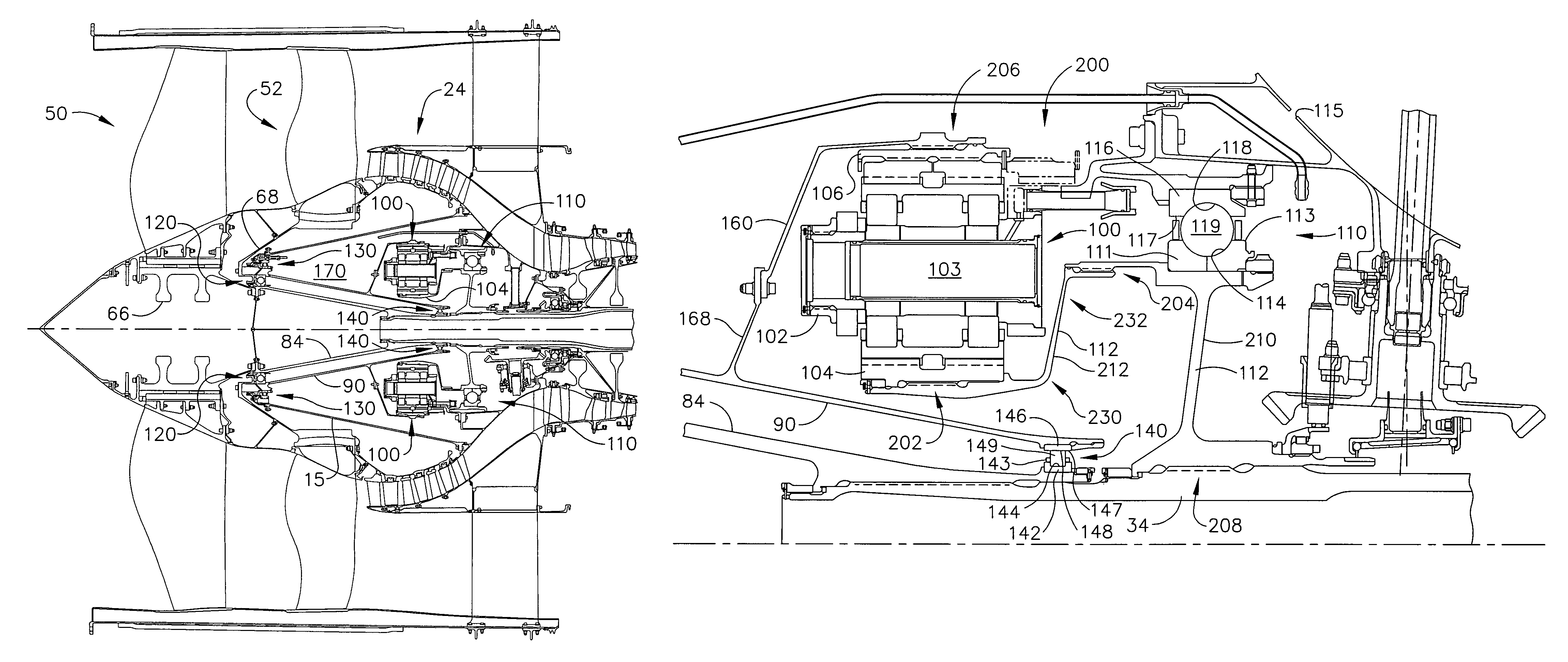 Gas turbine engine assembly and methods of assembling same