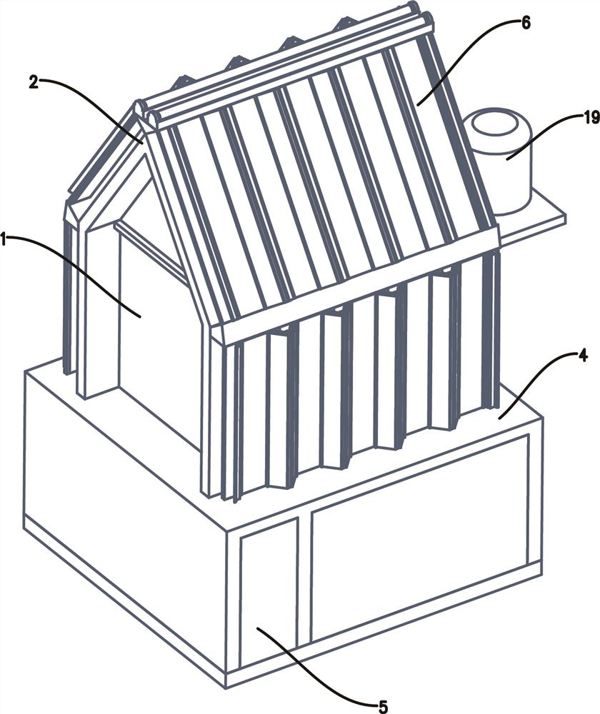 Novel intelligent photovoltaic power generation house and working method