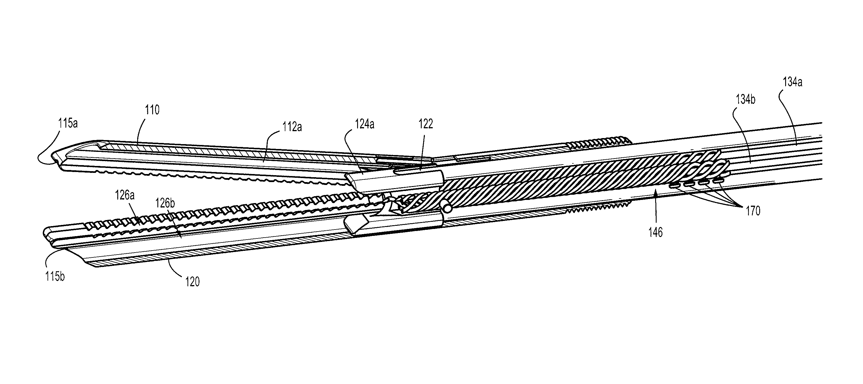 Tissue fastening system for a medical device