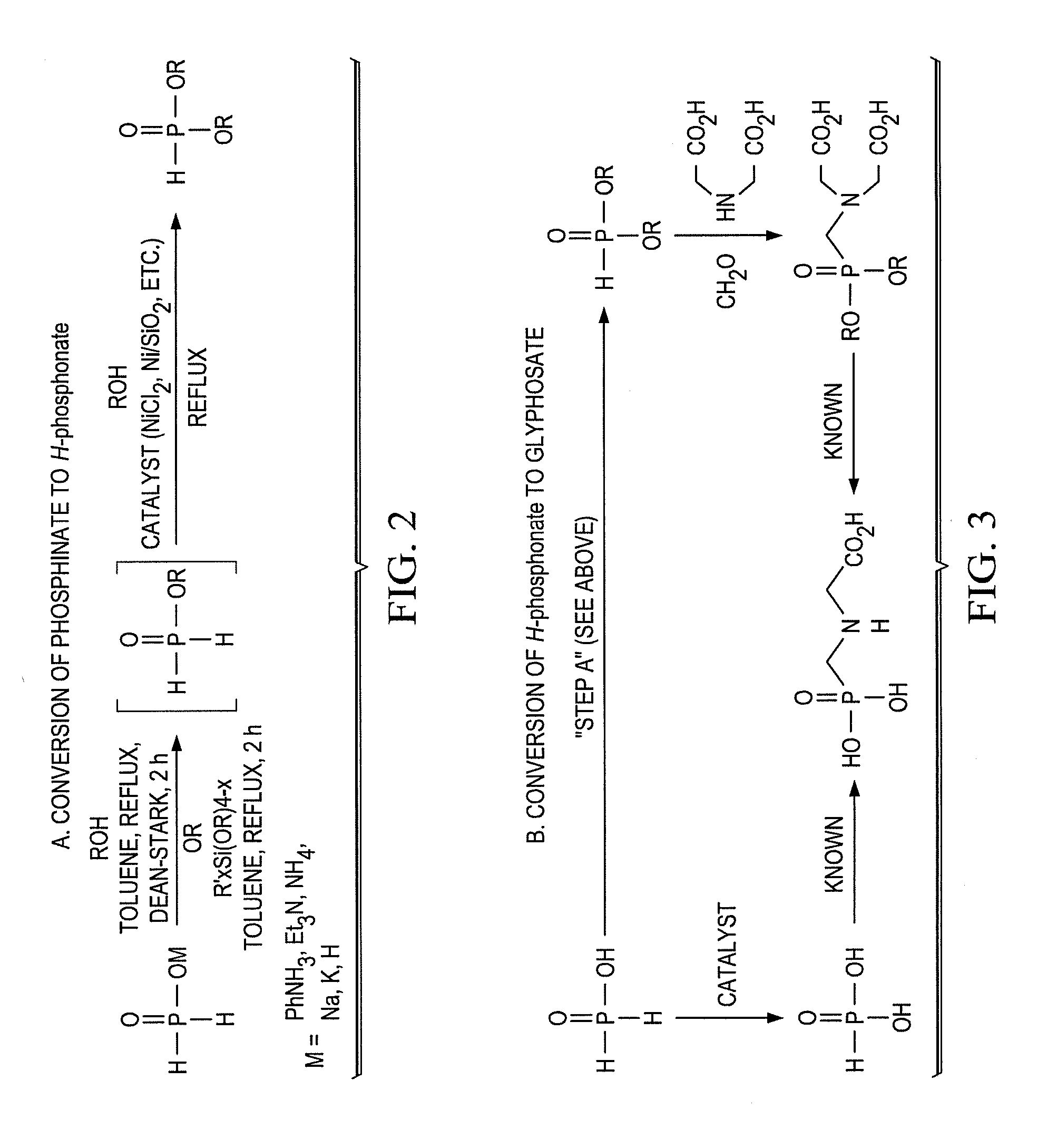 Synthesis of H-phosphonate intermediates and their use in preparing the herbicide glyphosate