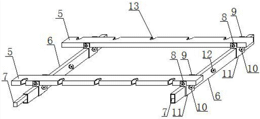 Tunnel secondary-lining steel bar binding and positioning device