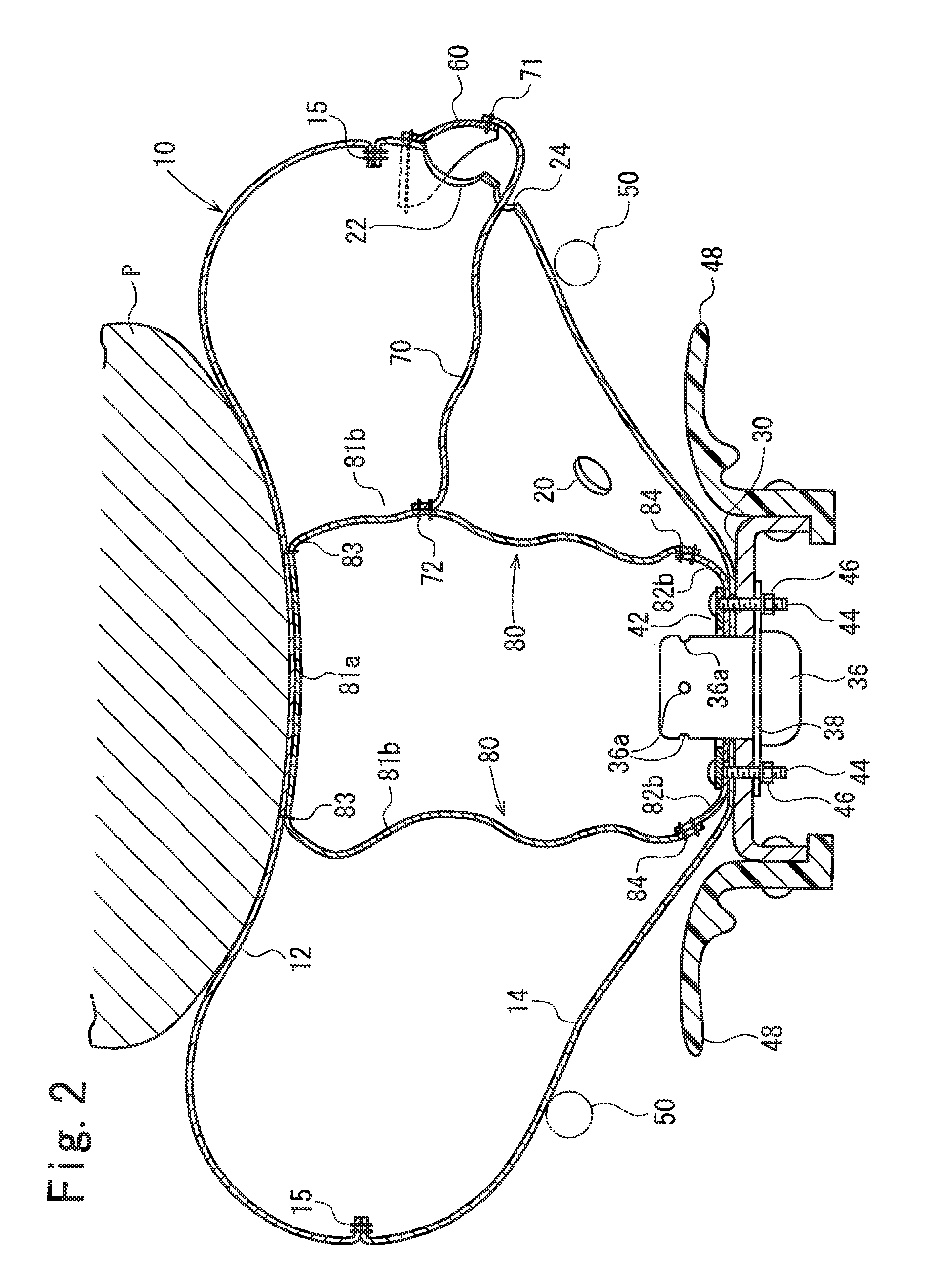 Airbag and airbag apparatus